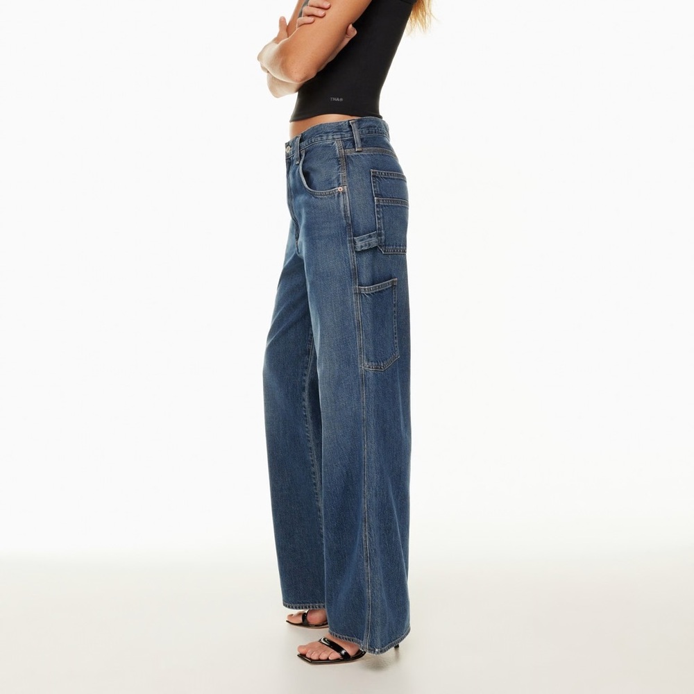 Agolde Women's Blue Wide Leg Jeans Magda